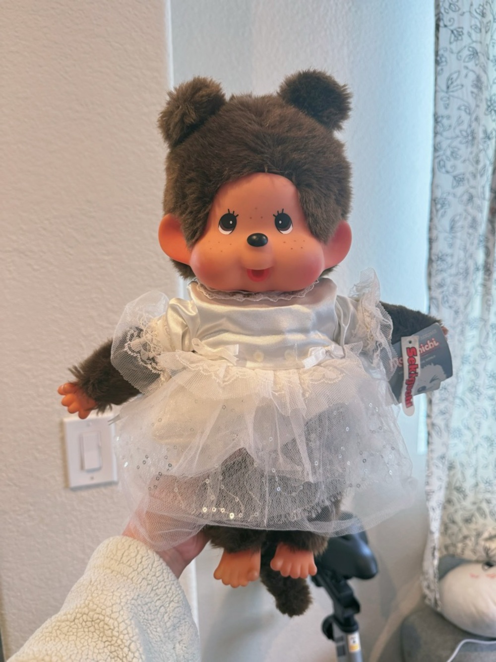 Monchhichi vintage bridal girl doll